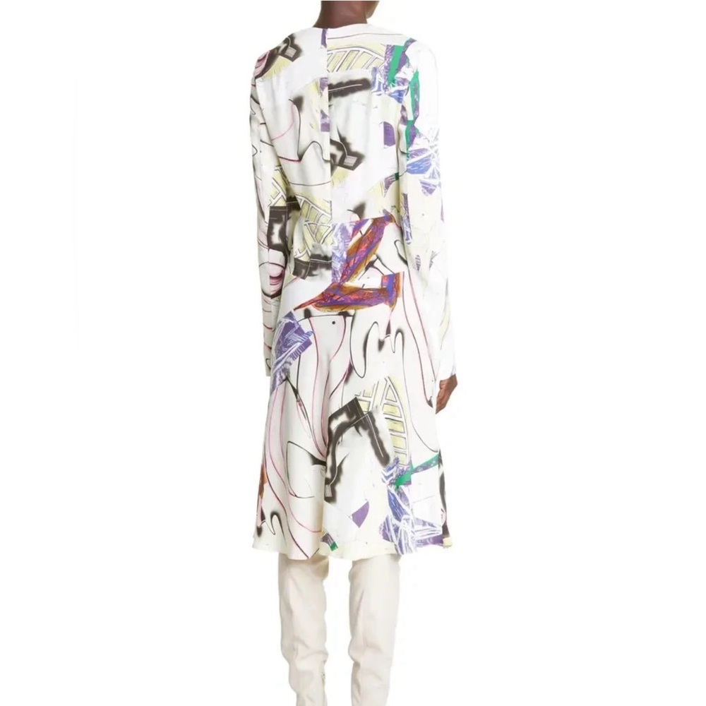 Stella McCartney Ahab Abstract Print Long Sleeve Midi Dress - Picture 2 of 8